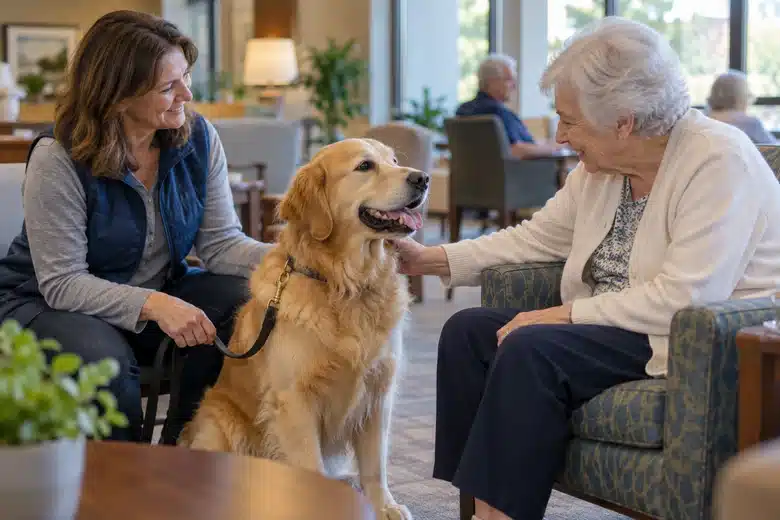 A supervised therapy visit raises different insurance questions for the dog and its handler