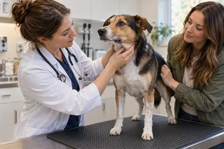 A veterinary examination helps identify which expense categories need a closer policy check