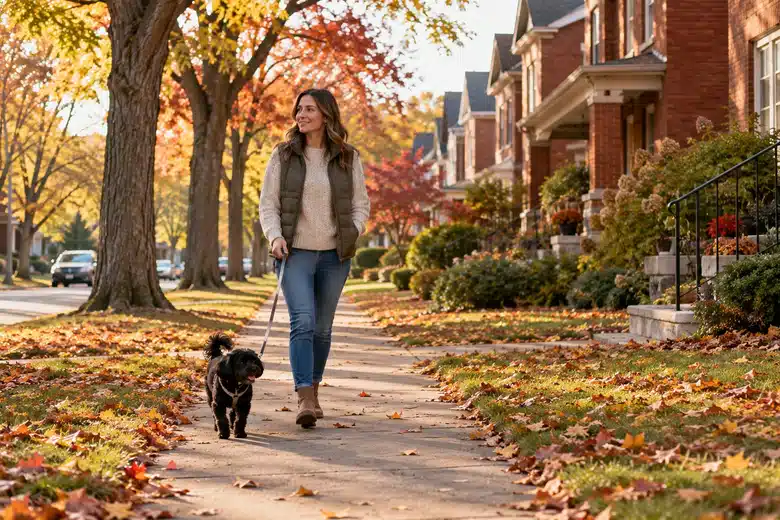 Illustrative Ohio residential setting; no exact street, clinic or insurer is represented.
